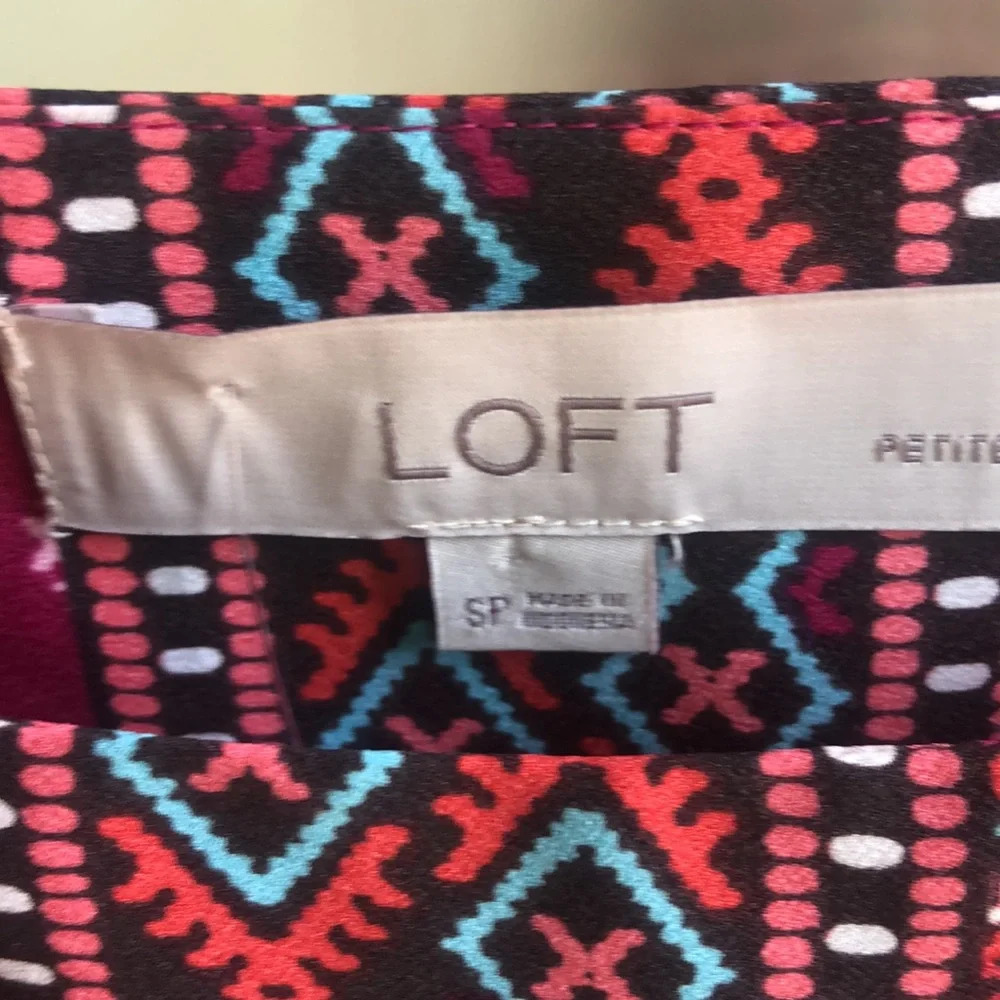 Loft Pink Patterned Mini Dress - image 2